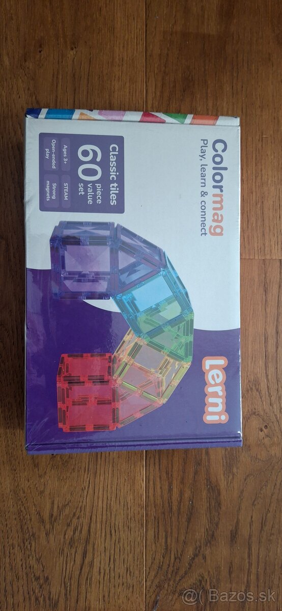 Magnetická stavebnica Colormag, 60ks, nová