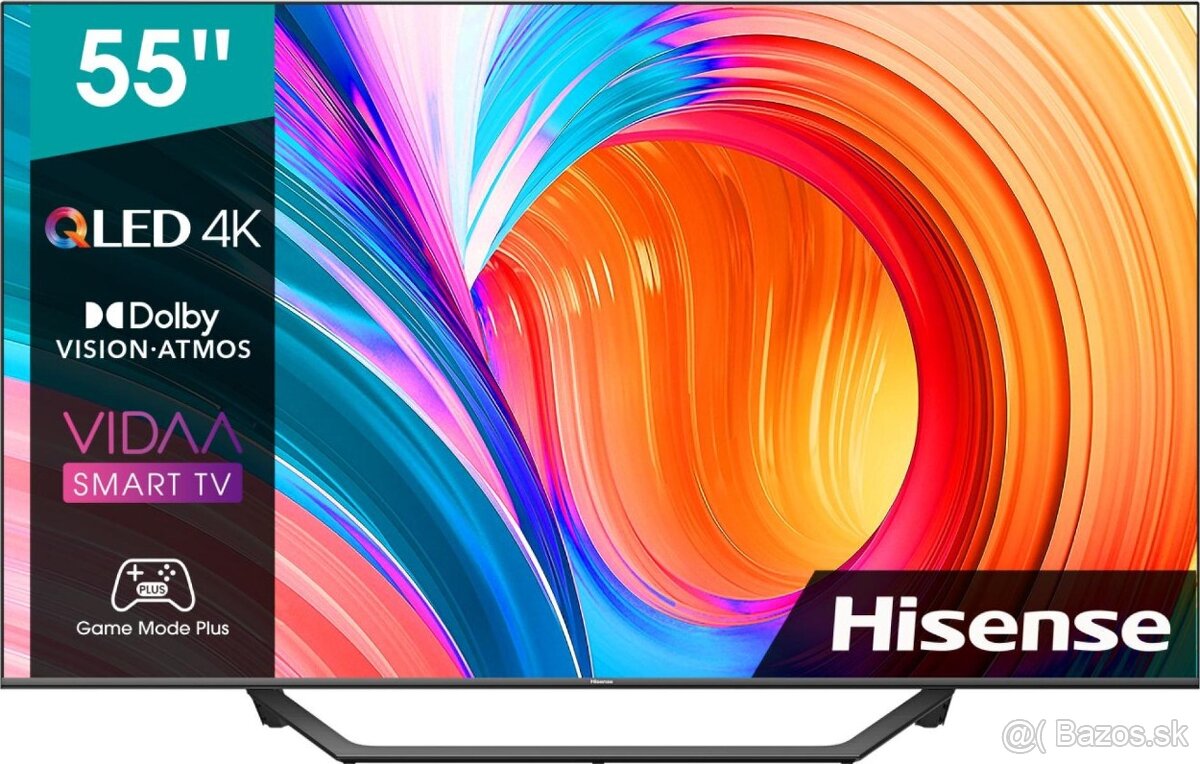 55 palcový QLED Smart TV Hisense - dvojročný, funkčný