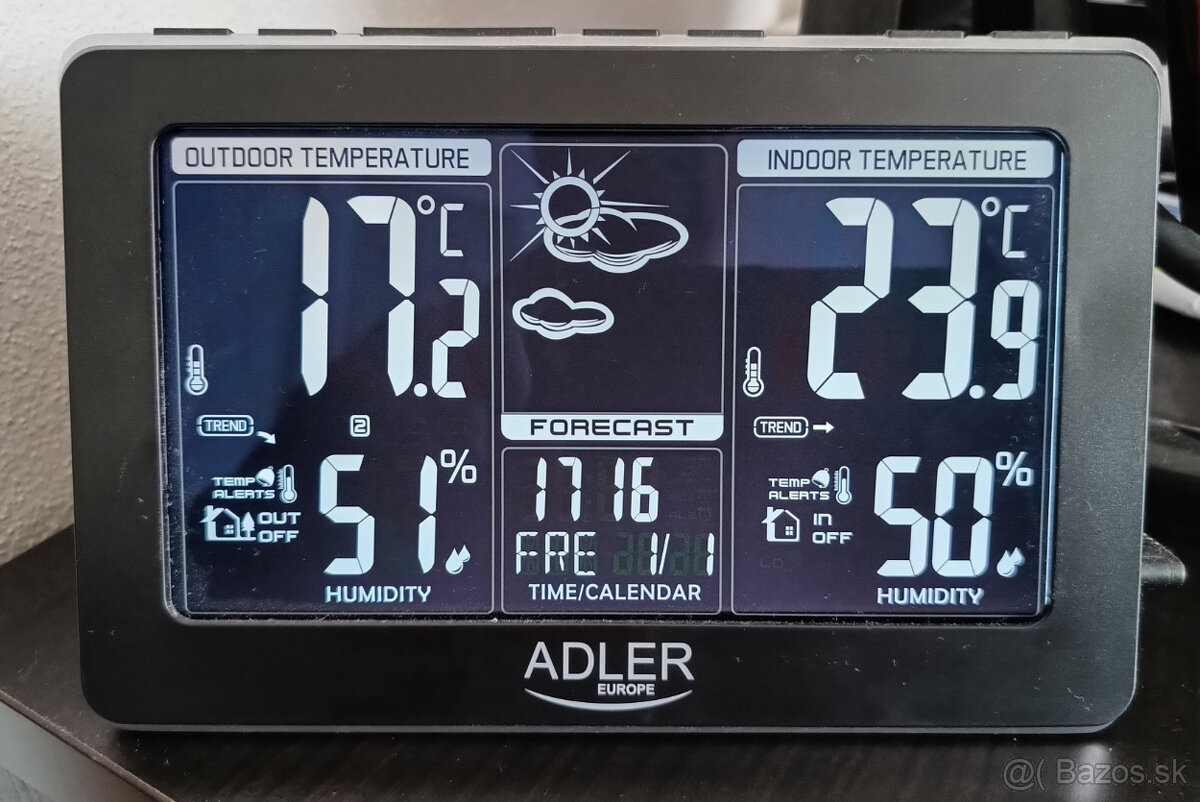 meteostanica s vonkajším čidlom