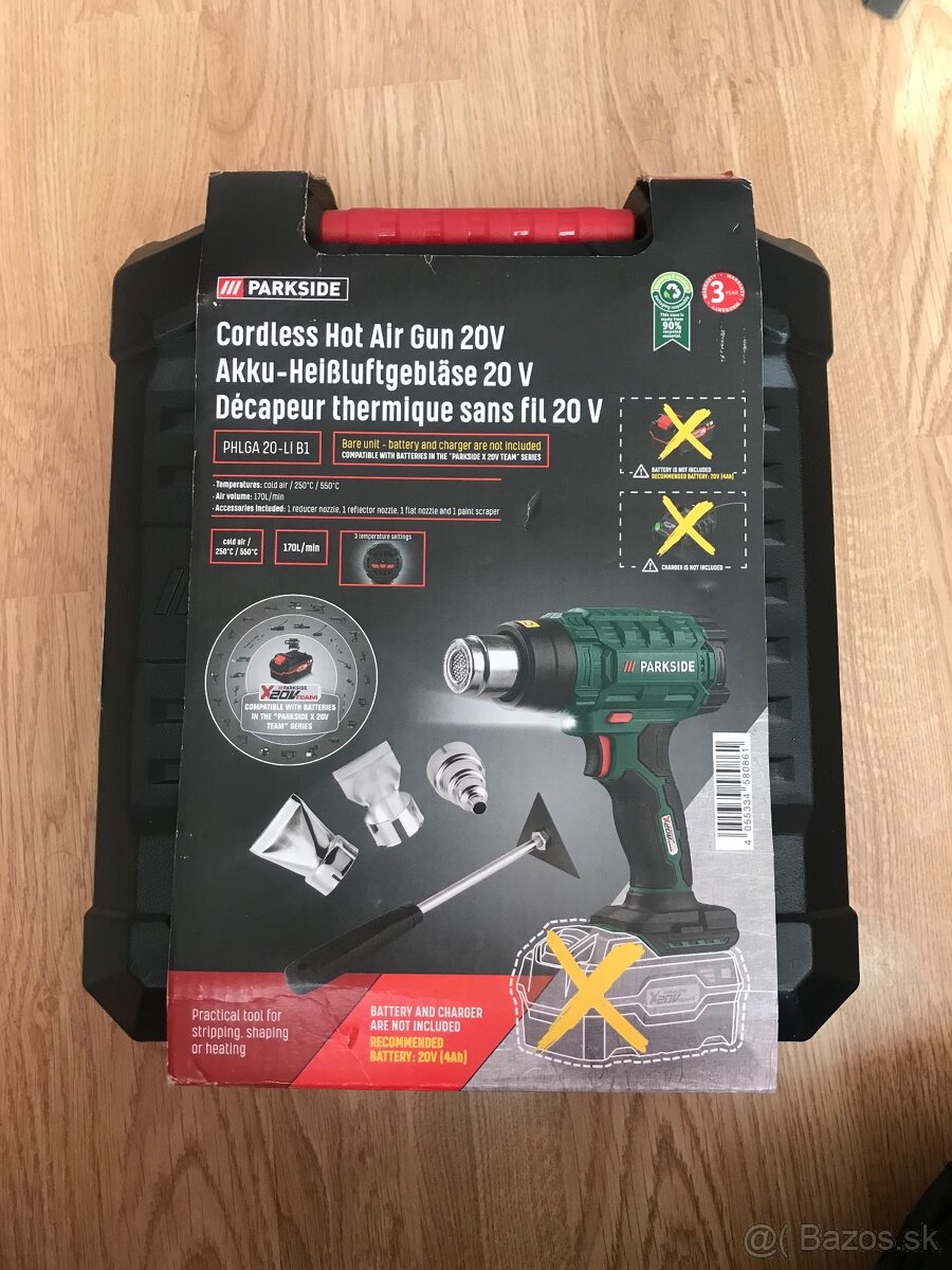 Parkside Aku teplovzdušná pištoľ