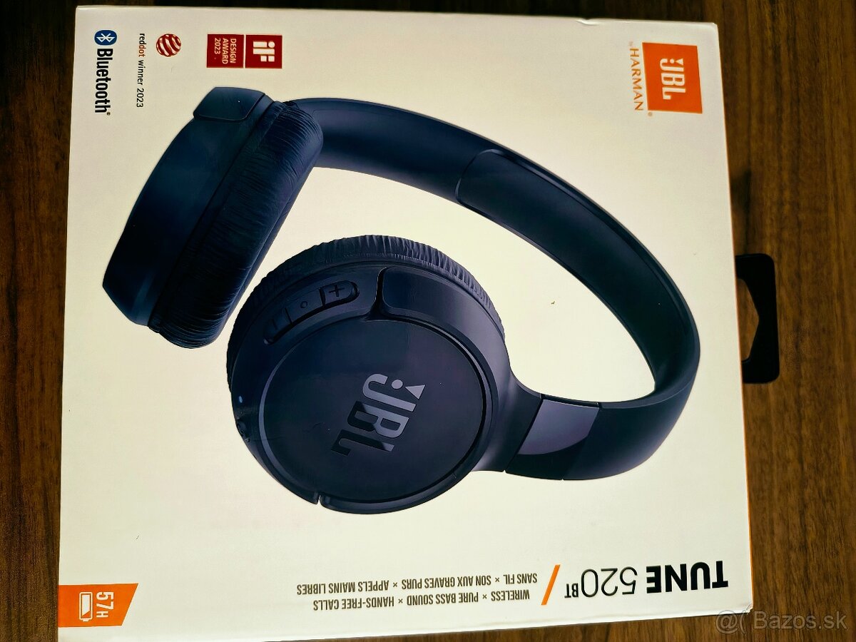 JBL Tune 520BT modré - nové, nepoužité, len rozbalené