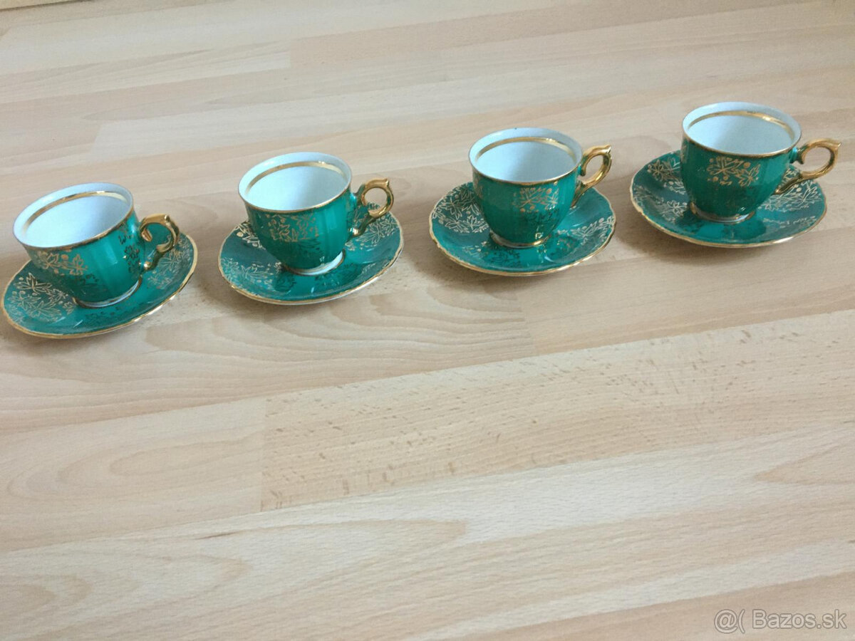 Zelená kávová súprava
