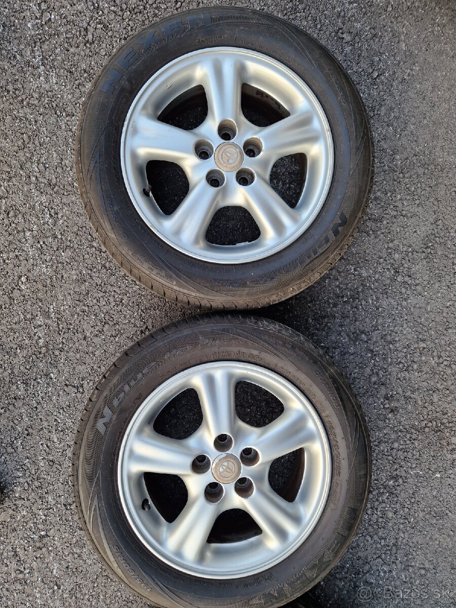 Toyota Disky R15, 5x100, 6J, ET39, letné pneu 195/60r15