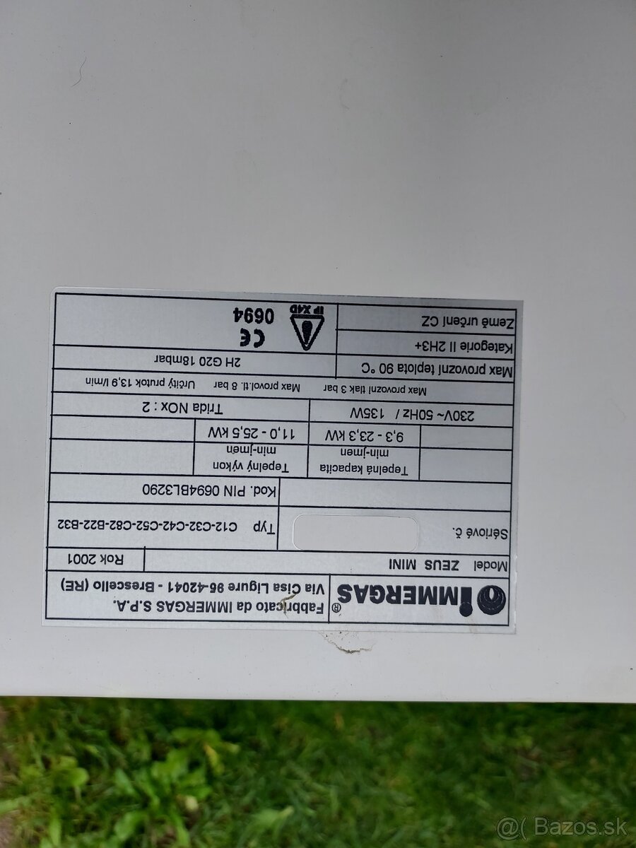 Imergas mini Plynový kotol