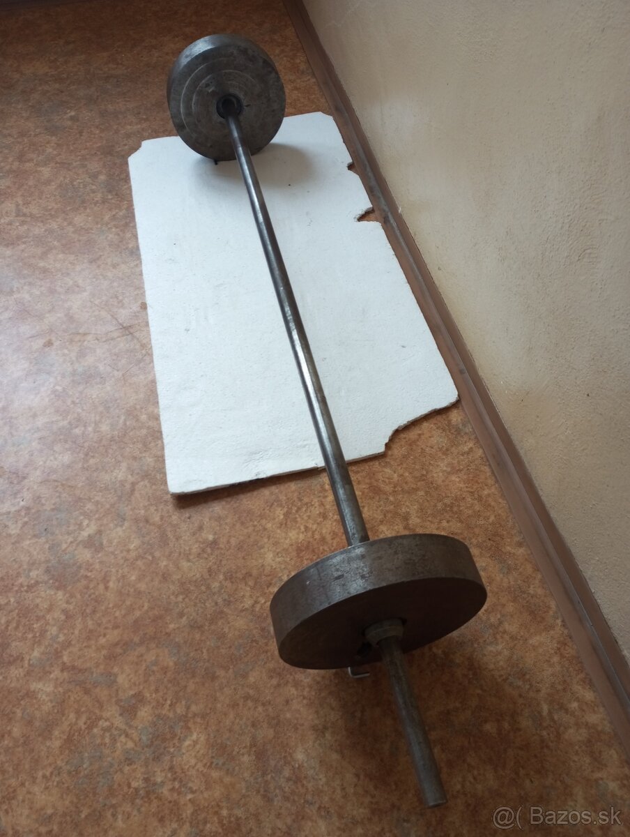 Veľká nakladacia železná činka 50 kg