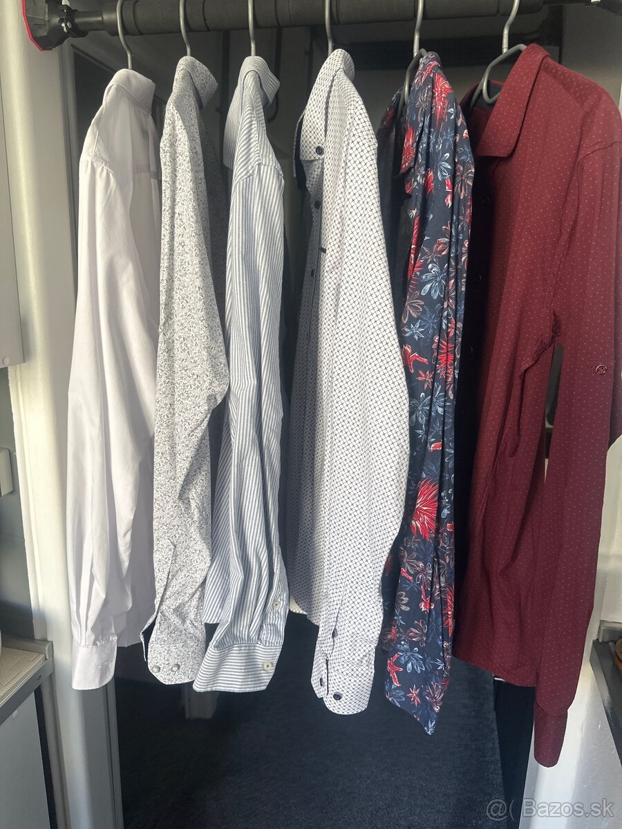 Pánske košele slim fit XL