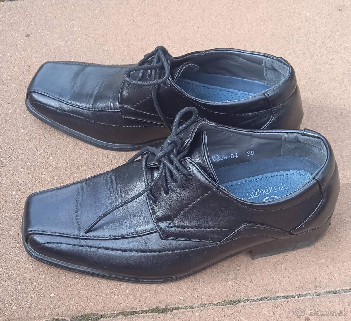 Predám kožené chlapčenské poltopánky v bezchybnom stave