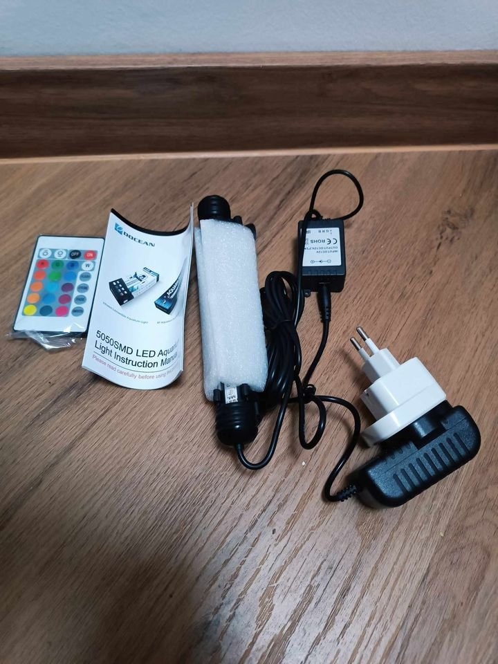 Akvarijní LED RGB osvětlení 18 cm, dálkové ovládání