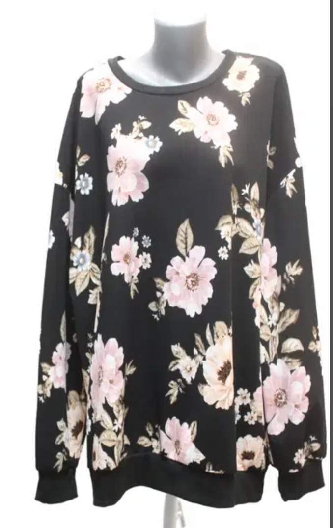 Kvetinová mikina pre moletky xxxl