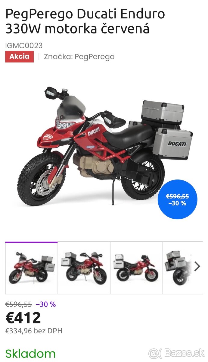 Elektricka detská motorka