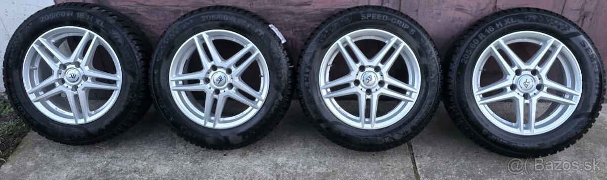 5x112,R16-BROCK,6,5J,et38,205-60-Semperit-1423-8mm+
