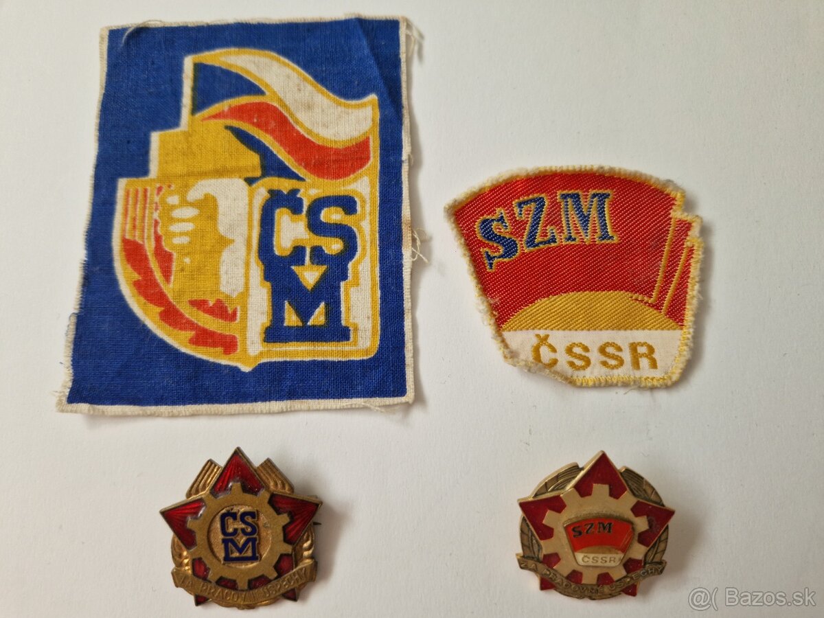 ČSM,SZM-nášivky+odznaky