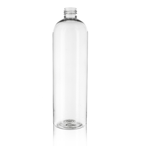 500 ml PET fľaša Boston okrúhla (24/410, transparentná)