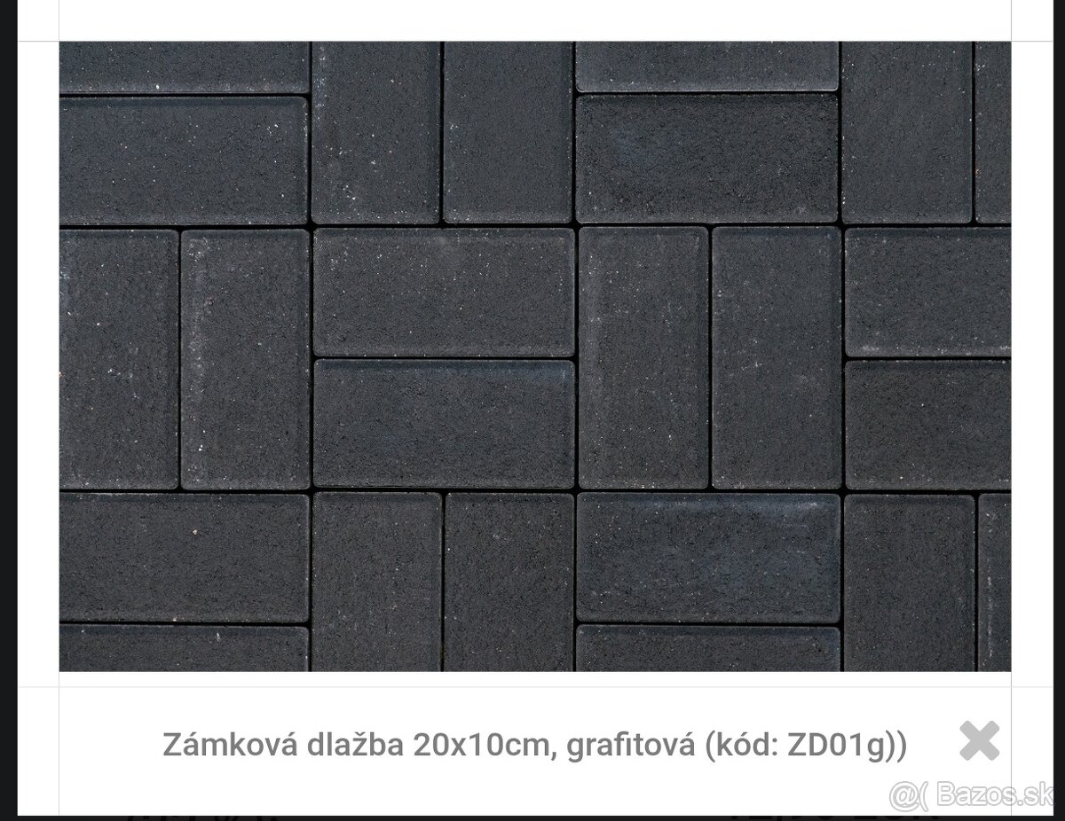 Zámková dlažba 20x10x8