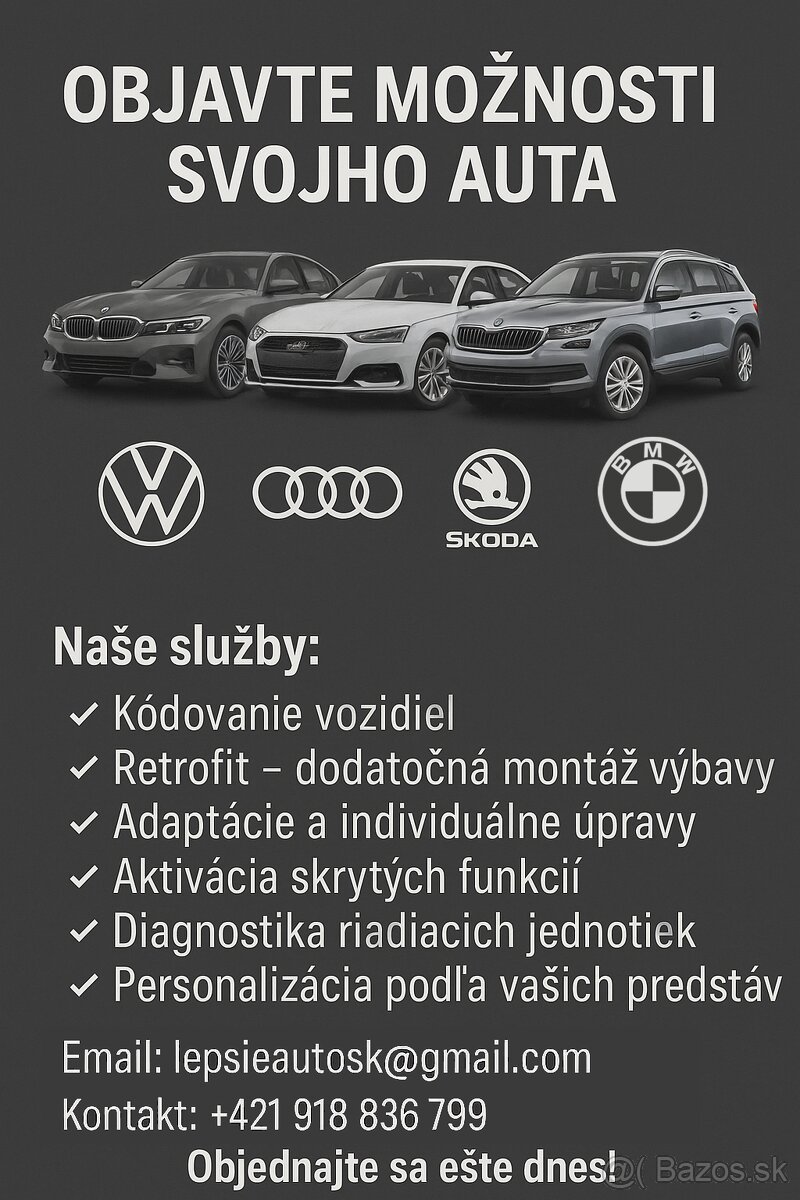 ✅ Kódovanie VW/AUDI/ŠKODA/SEAT/BMW ✅