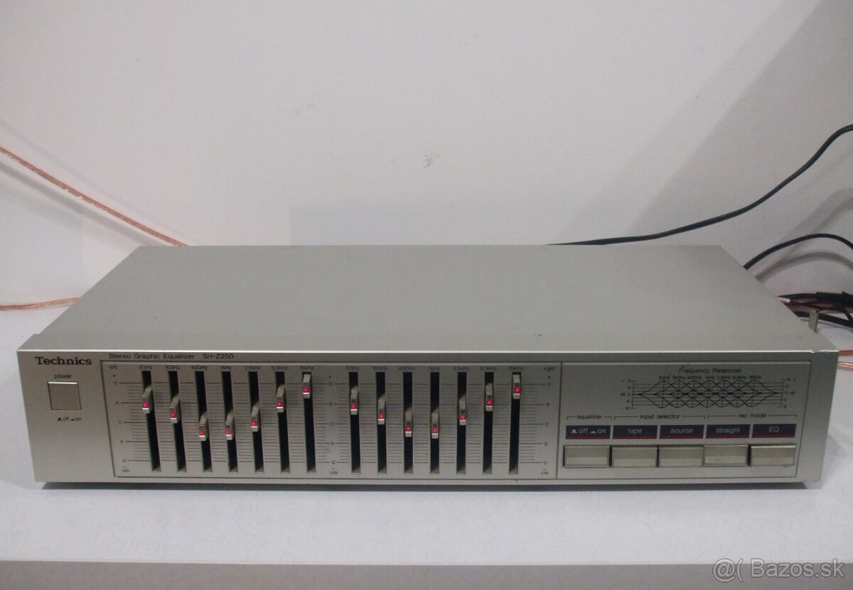 2x7 pasmovy striebor. Equalizer TECHNICS SH-Z250 Japan, AE41