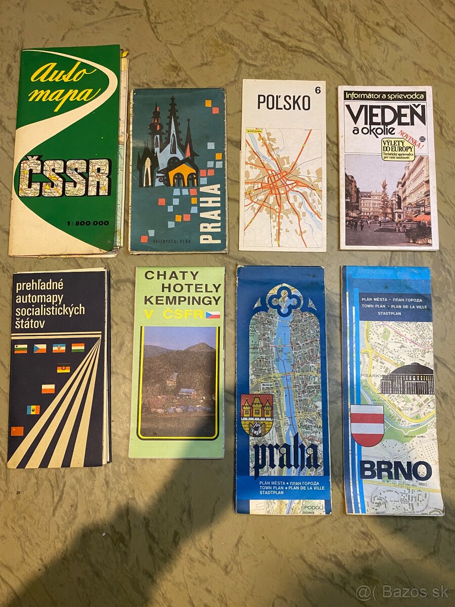 Staré mapy ČSSR a okolie.