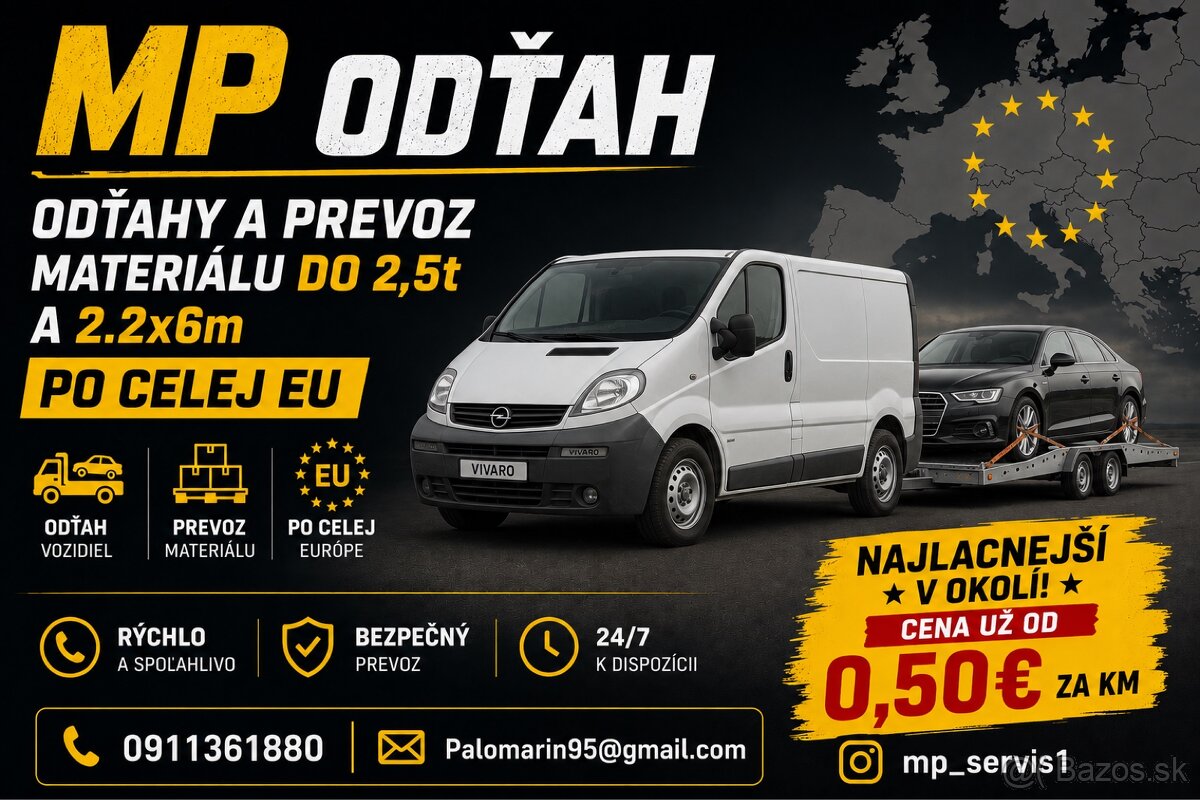 Prevoz materiálu odťahová služba