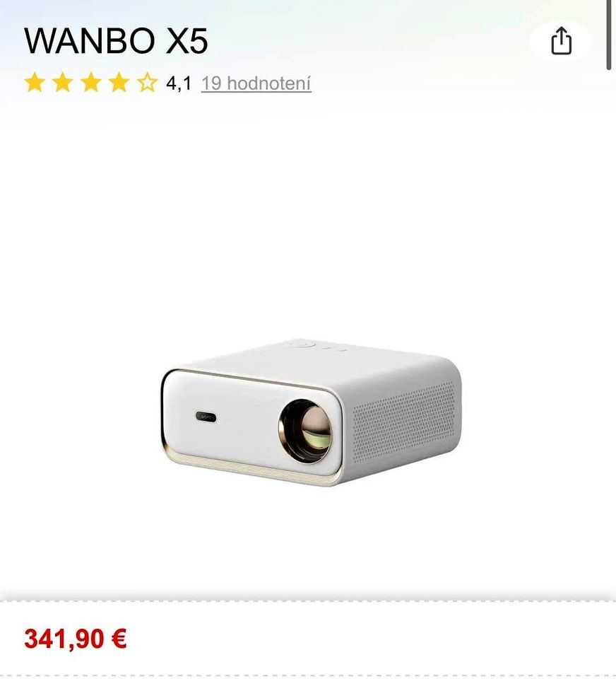 Projektor - Wanbo X5 + plátno