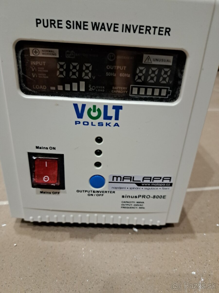 Záložný zdroj VOLT Sinus Pro 800 E 12/230V 800VA 500W