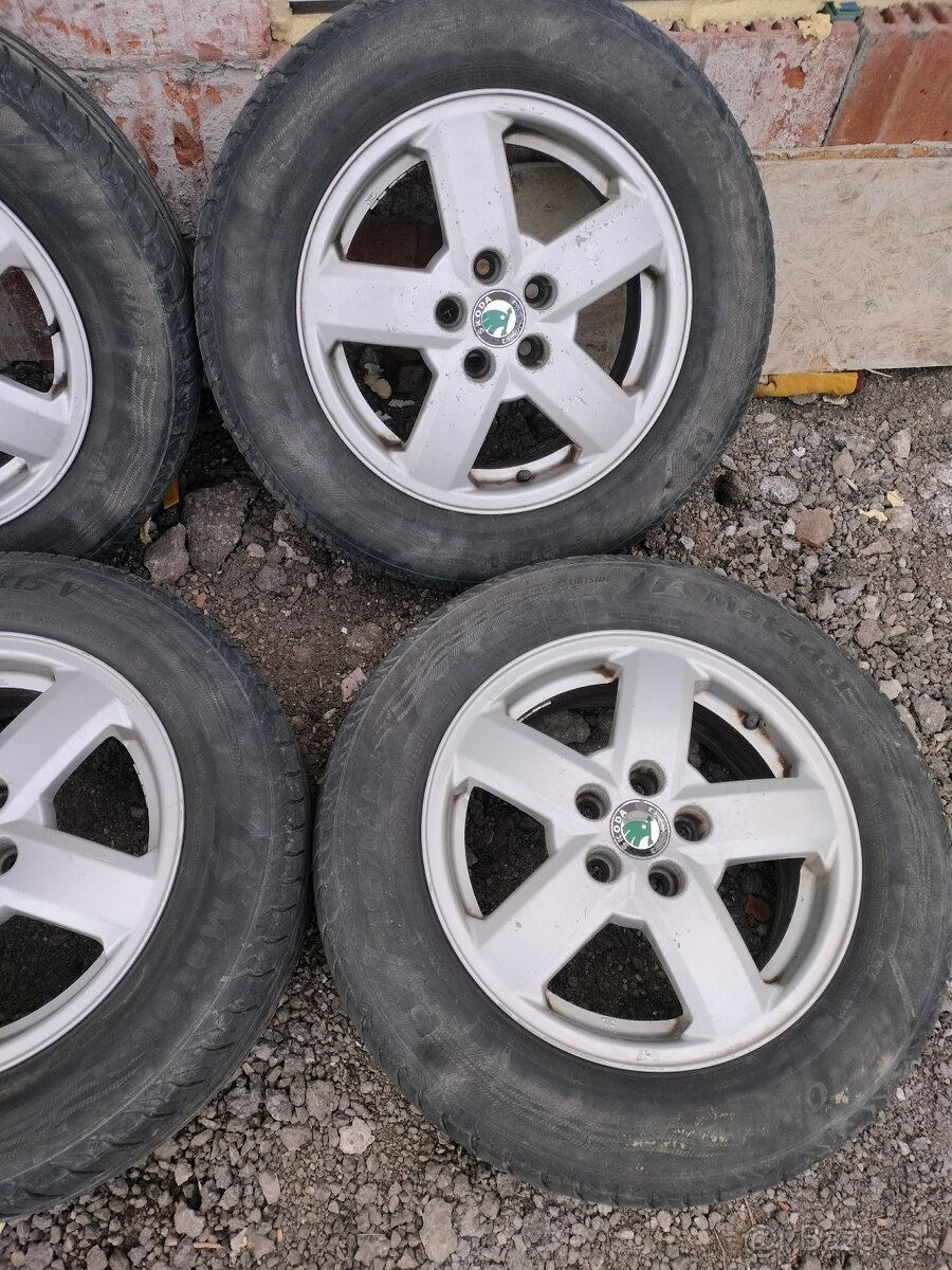 4ks alu disky orig. Škoda 5x100 r15