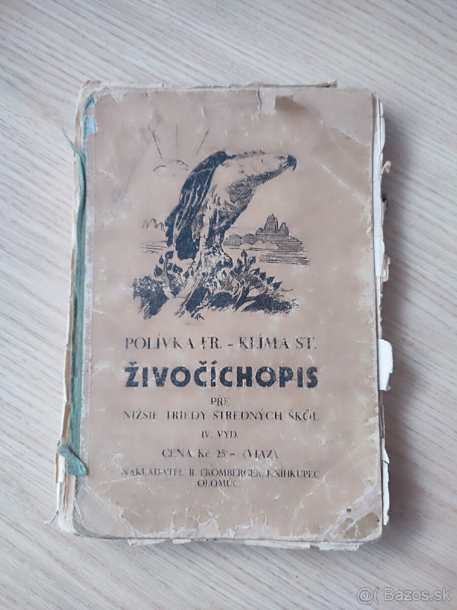 Stará učebnica Živočíchopis