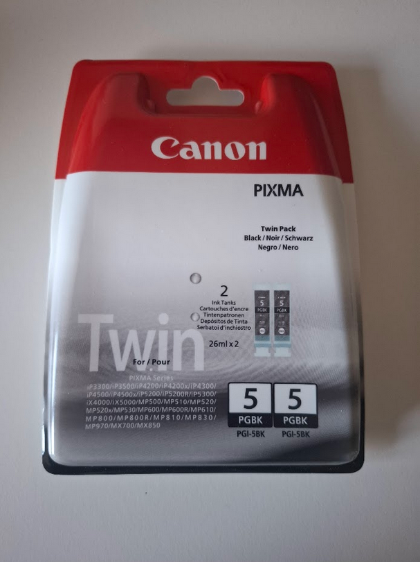 CANON PGI-5BK INK CARTRIDGE BLACK TWIN PACK FOR PIXMA IP3300
