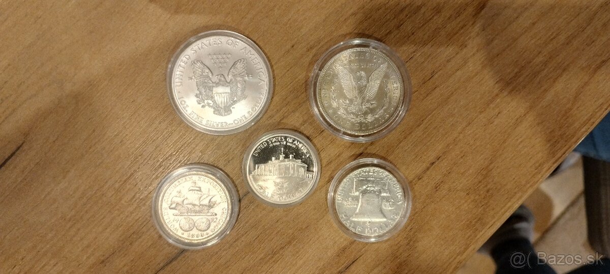 Americke strieborne mince