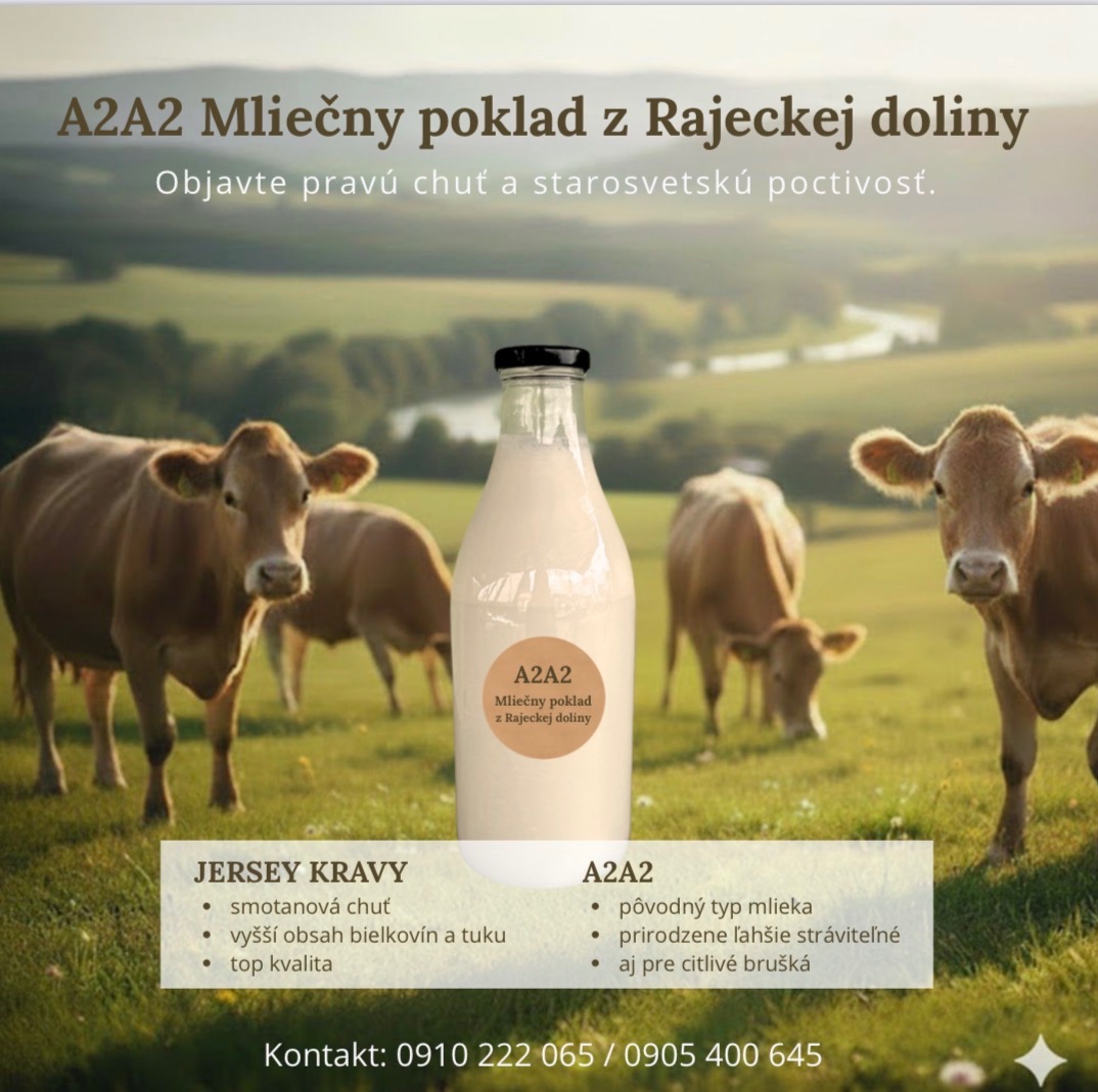 Jersey A2A2 mliečko 🥛