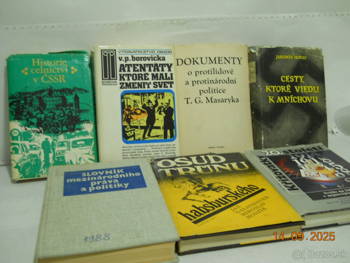 Predám knihy o histórii a práve