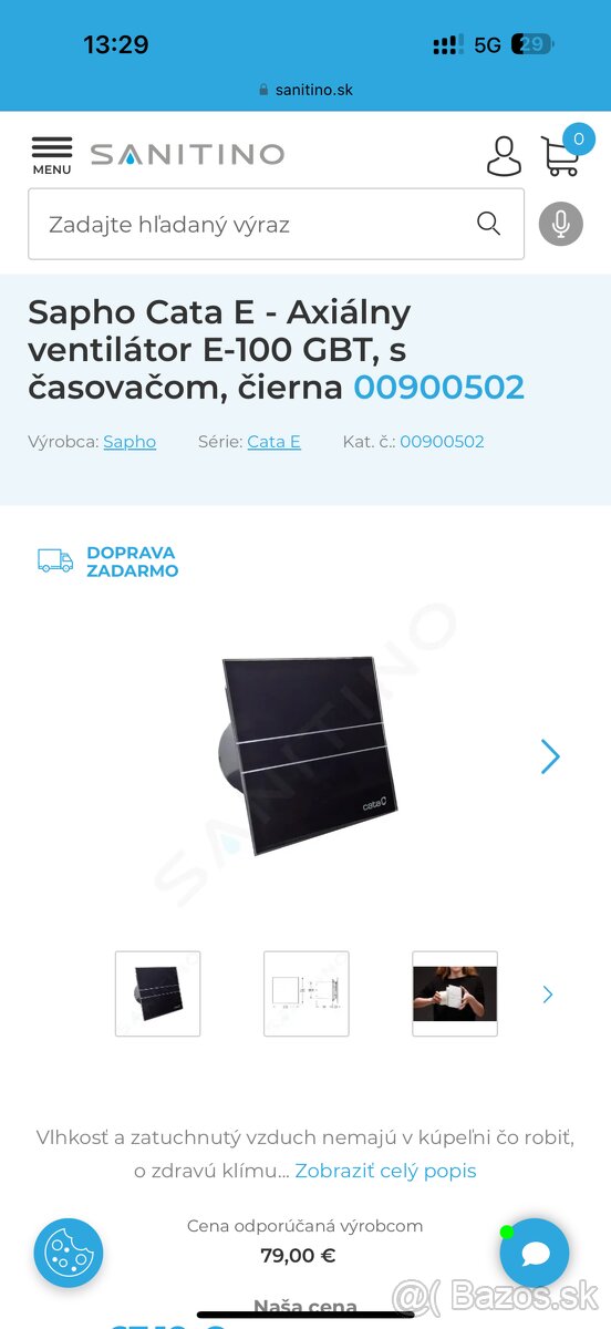 Dizajnový ventilátor do kúpelne a wc