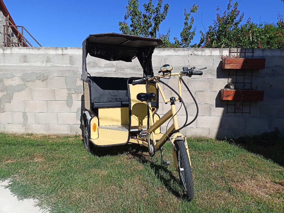 Elektrická trojkolka (Žltý taxi) Cargo s elektrickým motorom