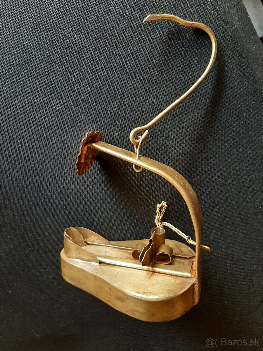 Mosadzná lampa - banícky kahan.