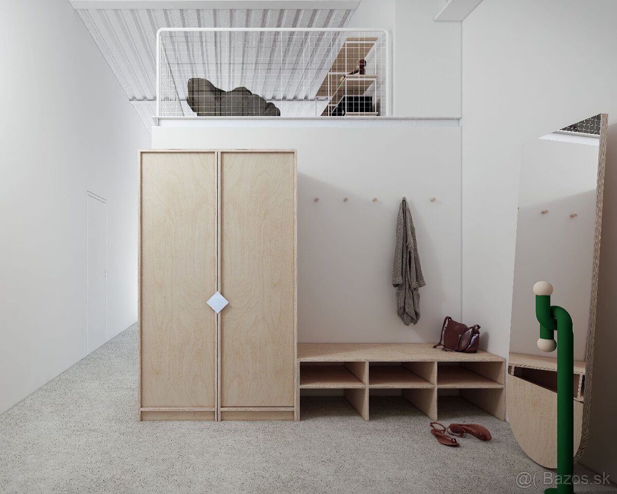 Veľký 1-izbový byt s terasou, 57m²