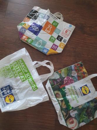 Nákupné tašky-stredne veľké (rôzne mix 30 kusov)