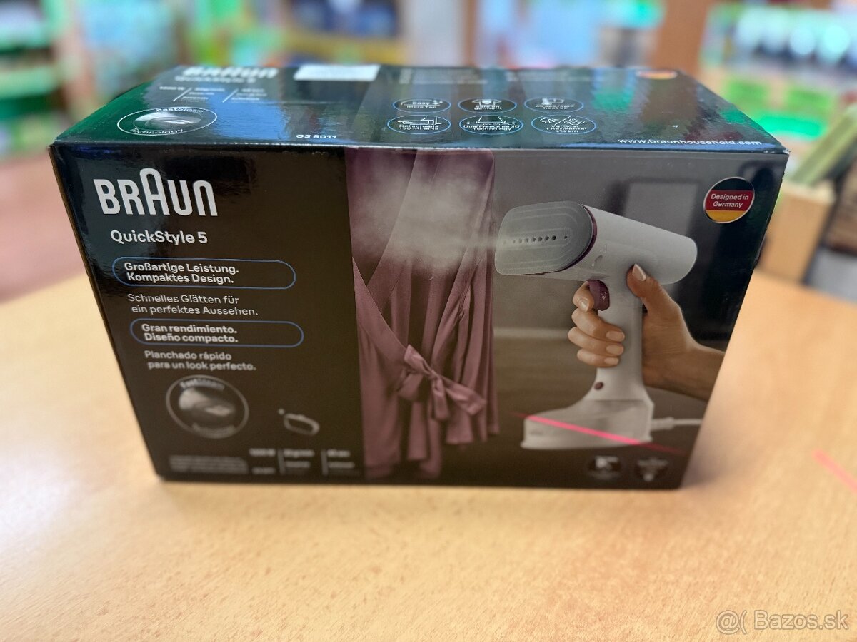 NOVÝ Ručný naparovač odevov Braun GS5011.PU biely/fialový