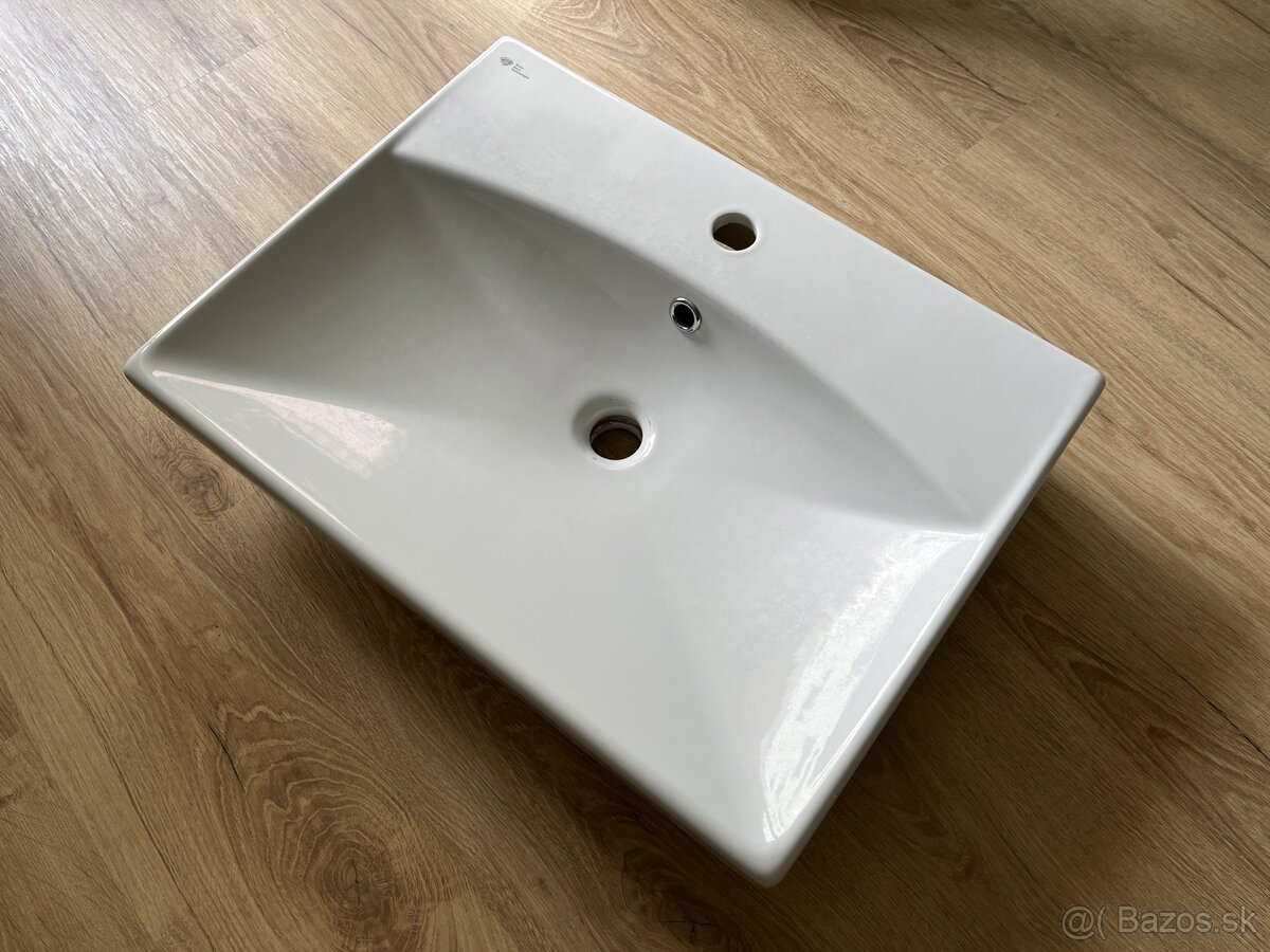 Umývadlo SAT Brevis 60x45 cm s otvorom uprostred SATBRE6045S