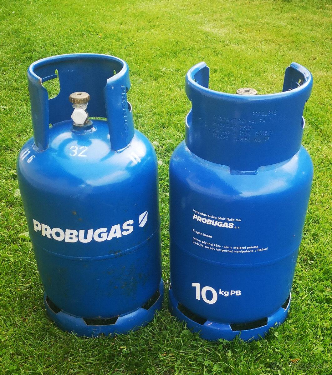 Predám prázdne 10kg fľaše na propán-bután