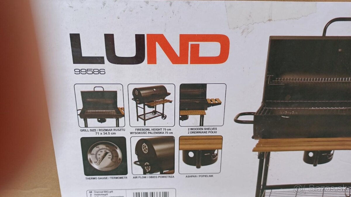 záhradný gril na prípravu jedla vonku LUND99586
