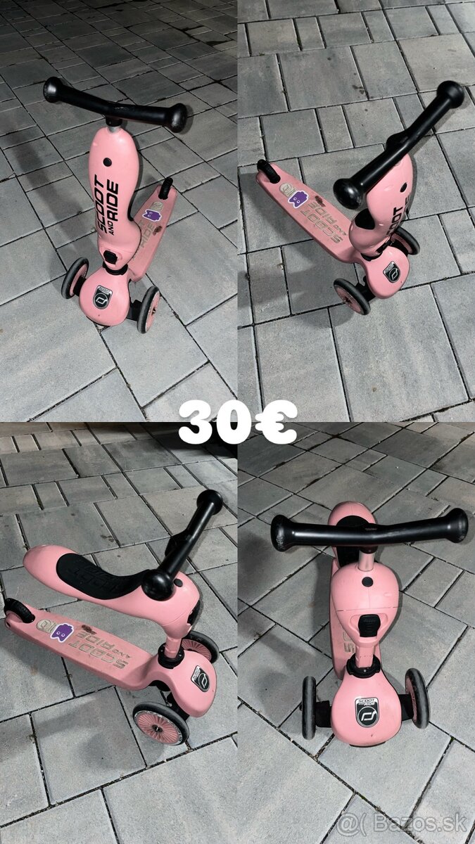 Kolobežka a odrážadlo