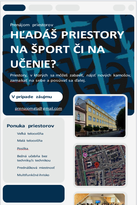 Prenájom priestorov