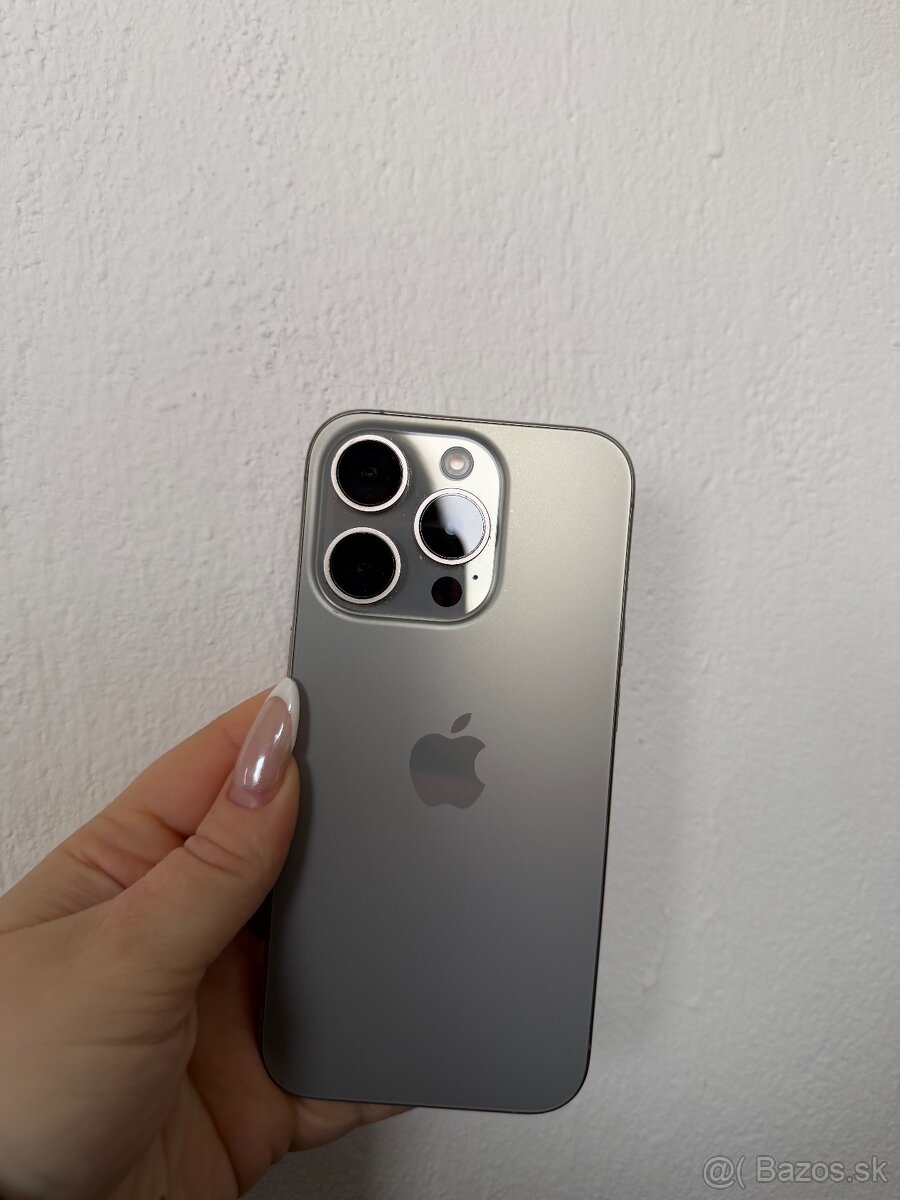 iPhone 15 pro, 265gb, natural titanium