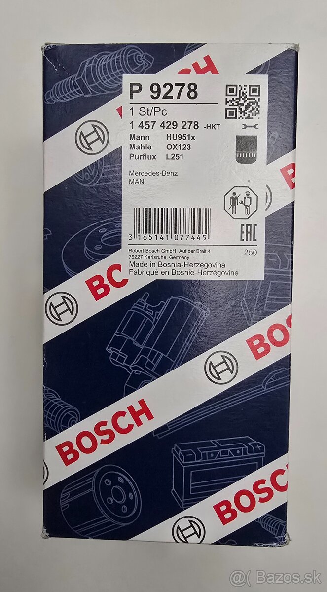 Predám olejový filter Bosch P9278
