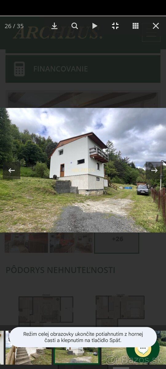 celoročná chata na byvanie