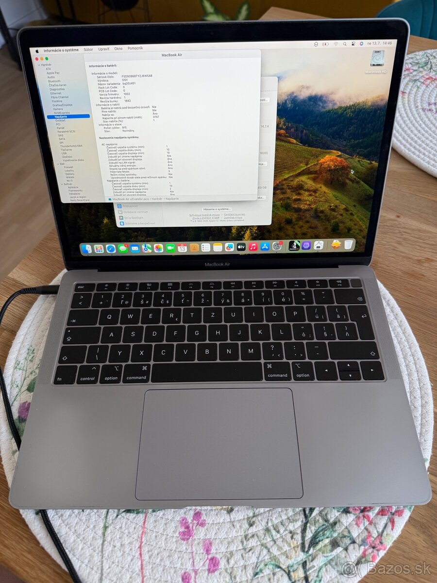 MacBook air 13 2019 8gb ram 256ssd