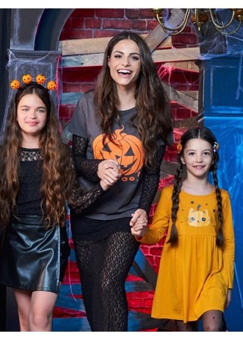 Tričko dámske sivé s potlačou helloween tekvice M