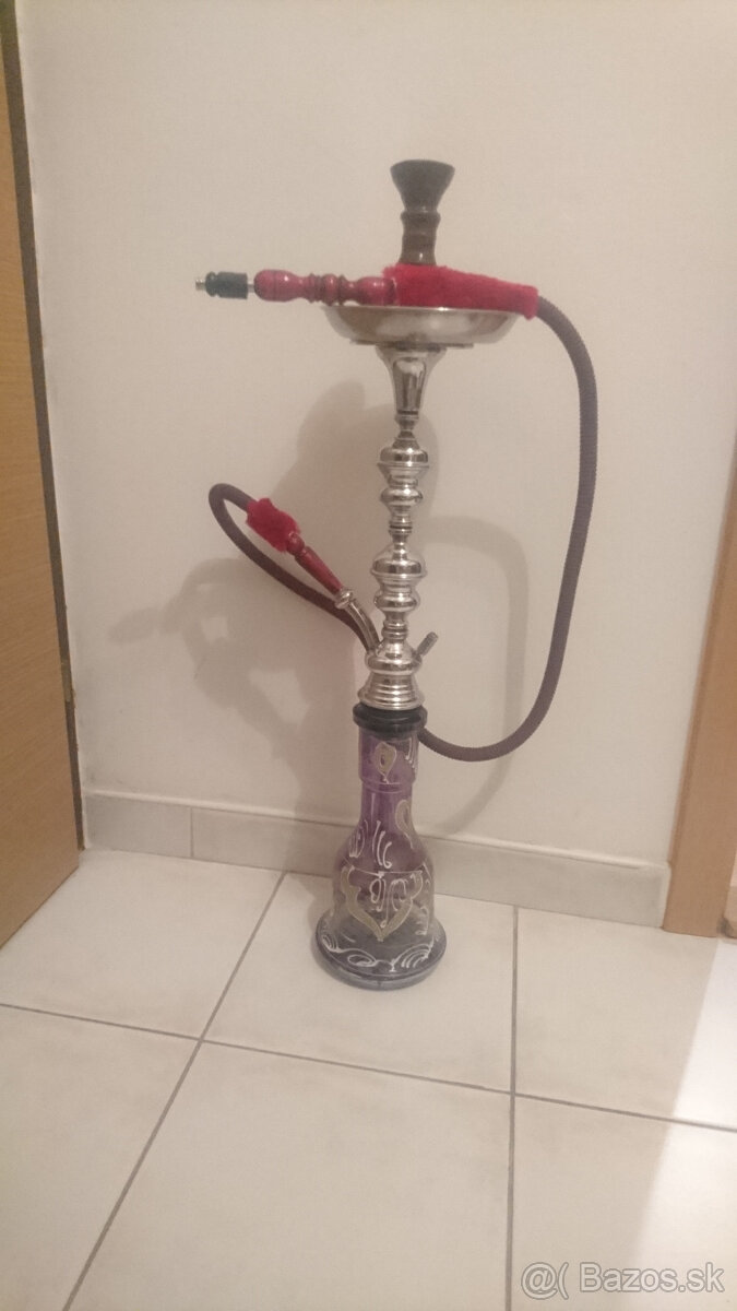 Vodná fajka - Fialová, 68 cm vysoká