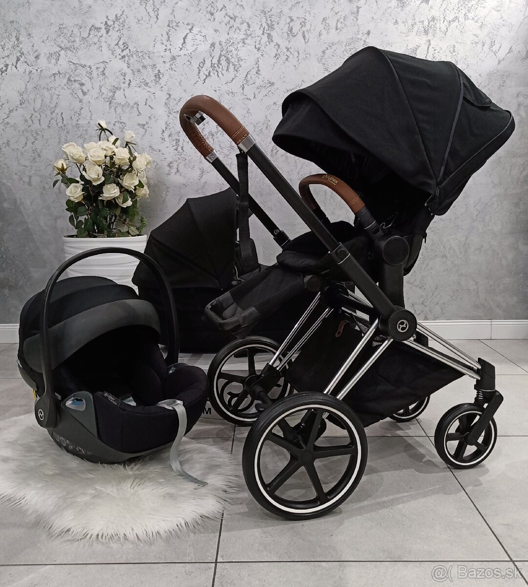 TROJKOMBINÁCIA CYBEX PLATINUM CHROME BROWN BLACK