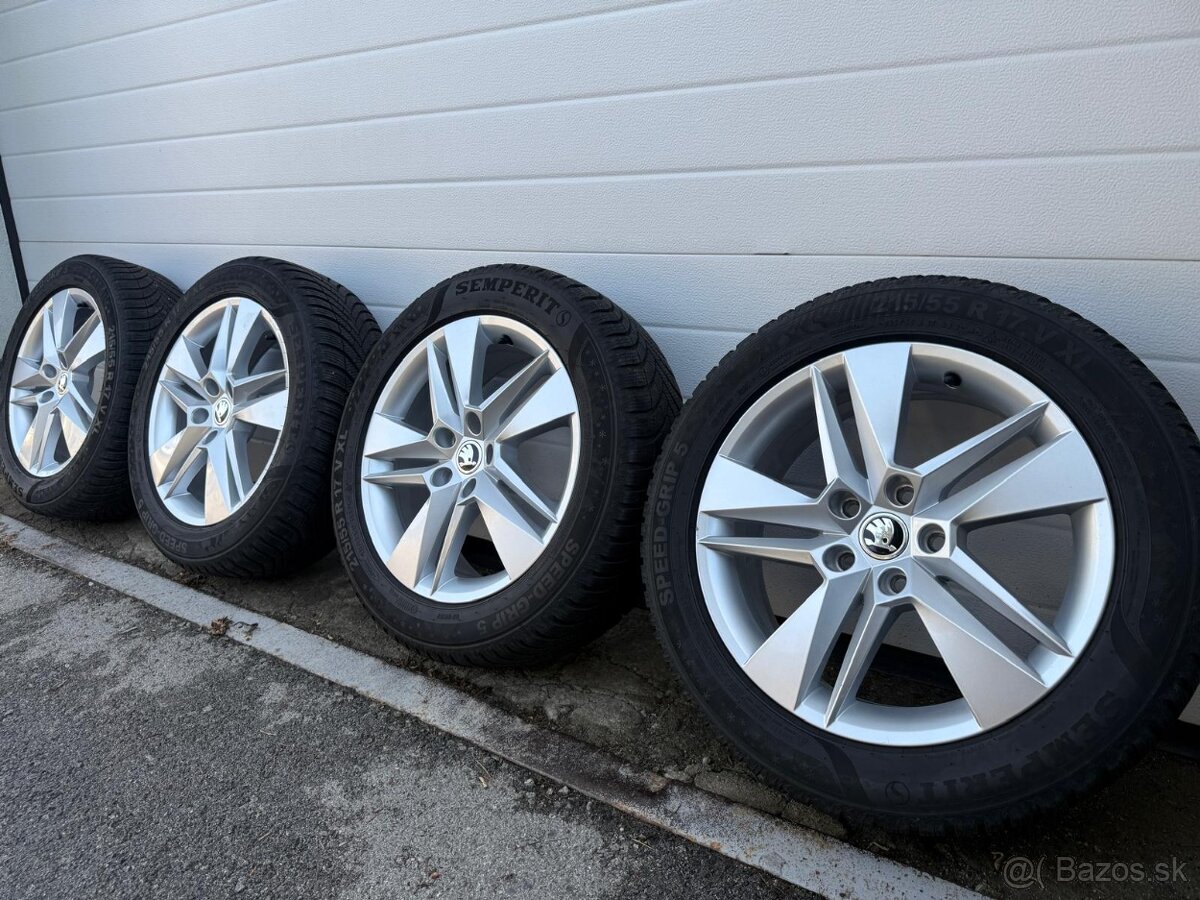 ORIGINAL ŠKODA SUPERB 3 DISKY 5x112 R17 215/55 R17 ZIMA