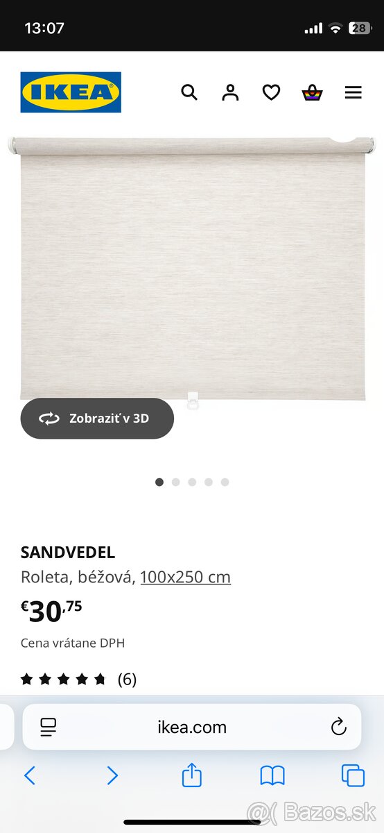 Ikea roleta SANDVEDEL
